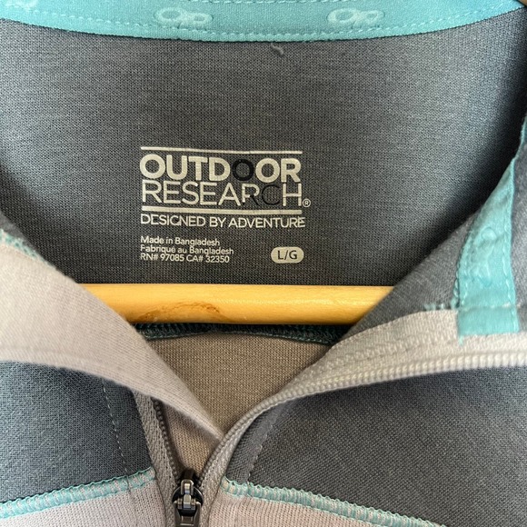 Outdoor Research Size Large Blackridge Top 9" Front Zipper Slate/Pewter Wool EUC - Picture 4 of 11